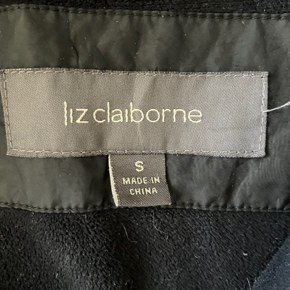 Liz Claiborne Black Down Puffer Coat S - Picture 5 of 7